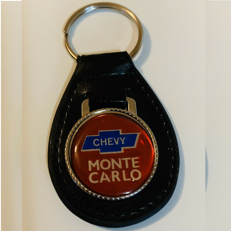 New CHEVROLET Logo Keychain ~ TEAM MONTE CARLO ~ Ancien Porte-Cle Neuf ~ NWT~USA 