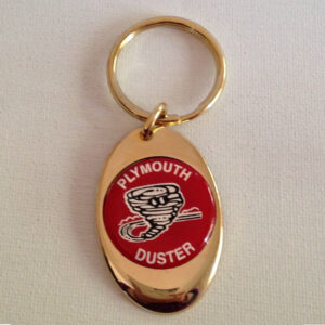 Plymouth Duster Solid Brass Keychain
