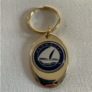 Plymouth Solid Brass Keychain