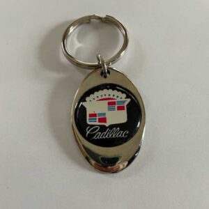 New Blue/Brass HEART SHAPED CADILLAC Key Chain Details about    #2 